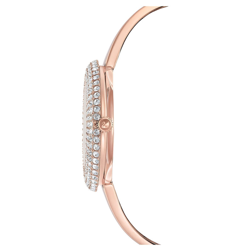 Shop Swarovski Crystal Rose Silver Dial Rose Gold Steel Strap Watch for Women - 5484073 in USA