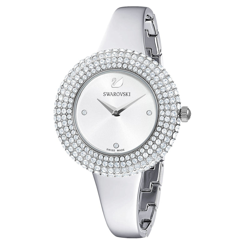 Shop Swarovski Crystal Rose Silver Dial Silver Steel Strap Watch for Women - 5483853 in USA