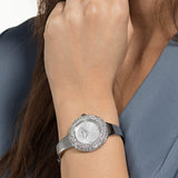 Shop Swarovski Crystal Rose Silver Dial Silver Steel Strap Watch for Women - 5483853 in USA