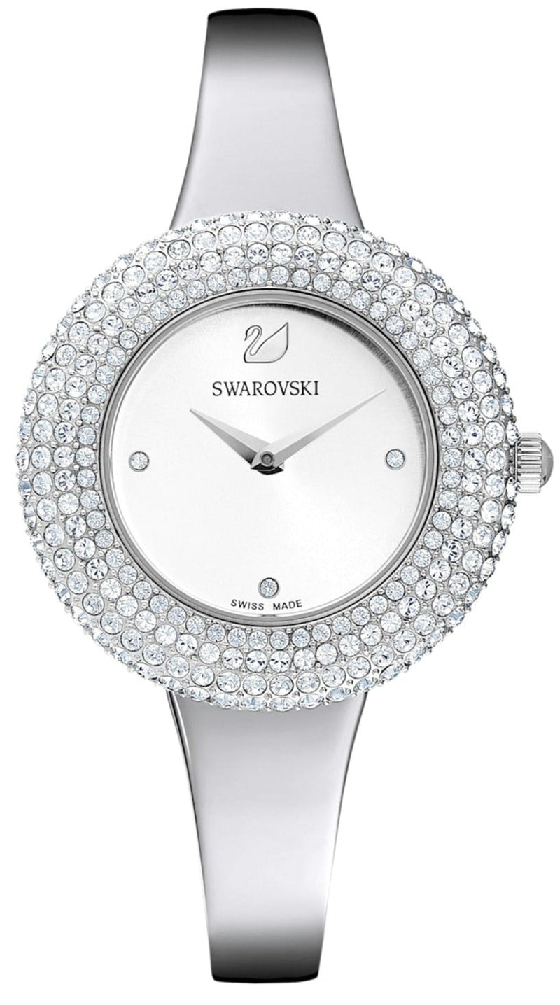 Shop Swarovski Crystal Rose Silver Dial Silver Steel Strap Watch for Women - 5483853 in USA