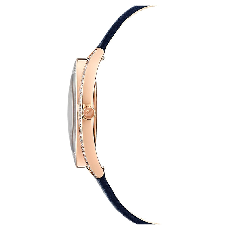 Swarovski Crystalline Aura Blue Dial Blue Leather Strap Watch for Women - 5519447 Buy Now By Swarovski