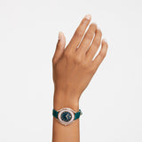 Swarovski Crystalline Aura Green Dial Green Leather Strap Watch for Women - 5644078 Buy Now By Swarovski