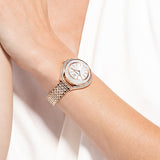 Swarovski Crystalline Aura Silver Dial Rose Gold Steel Strap Watch for Women - 5519459 Buy Now By Swarovski