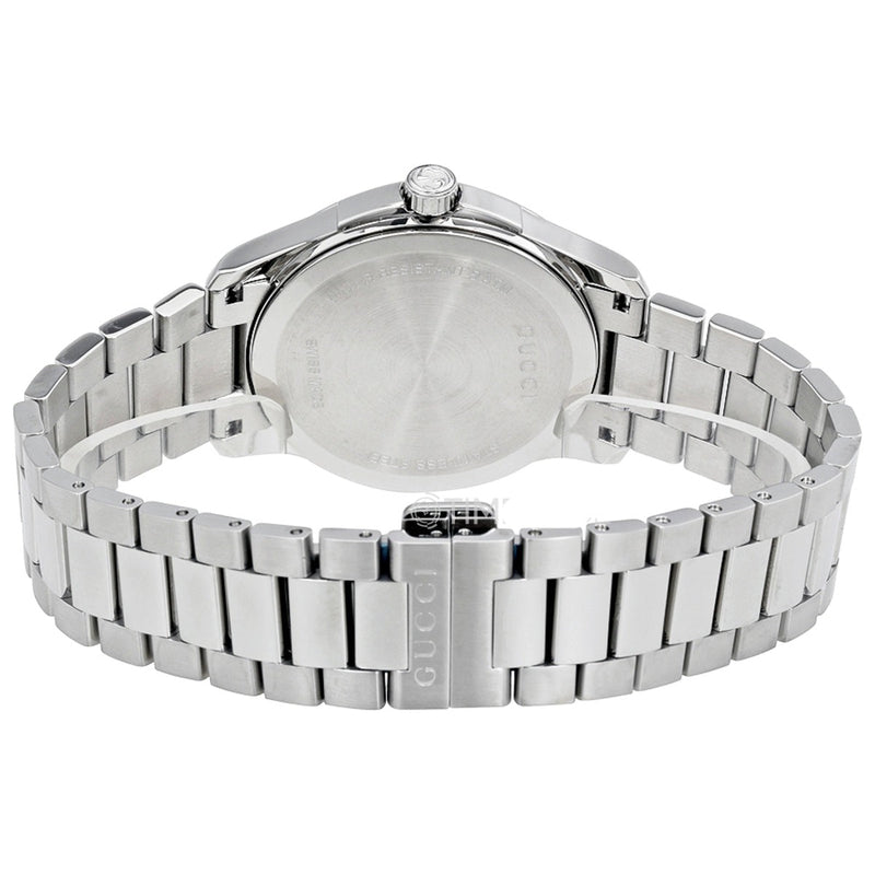Shop Gucci G Timeless Quartz Stainless Steel Black Dial 27mm Watch For Men - YA126522 in USA