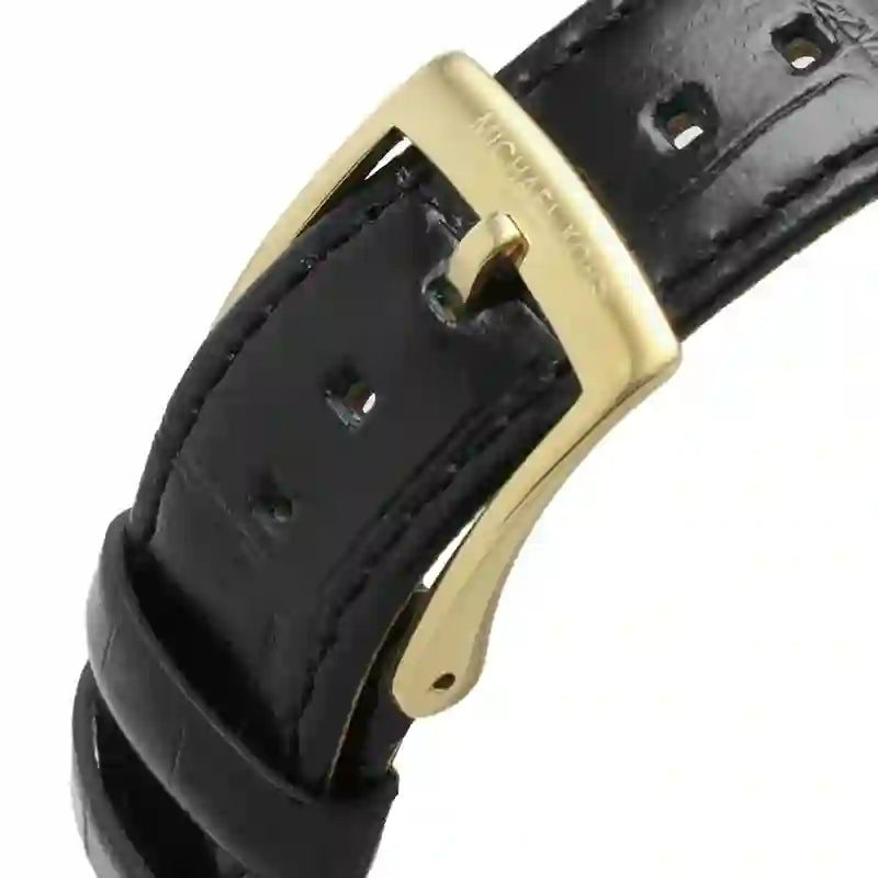 Michael Kors Parker Chronograph Black Dial Black Leather Strap Watch For Women - MK6984 Buy Now By Michael Kors