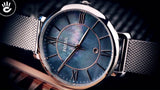 Fossil Jacqueline Mother of Pearl Blue Dial Silver Mesh Strap Watch for Women - ES4322 Buy Now By Fossil