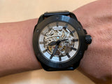 Fossil Modern Machine Automatic Skeleton Grey Dial Black Steel Strap Watch for Men - ME3134 Buy Now By Fossil