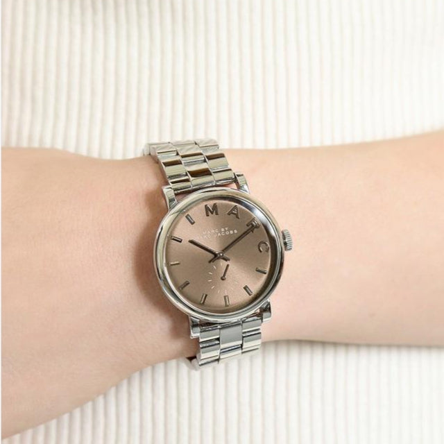 Marc Jacobs Baker Brown Dial Silver Steel Strap Watch For Women - MBM3329 Buy Now By Marc Jacobs