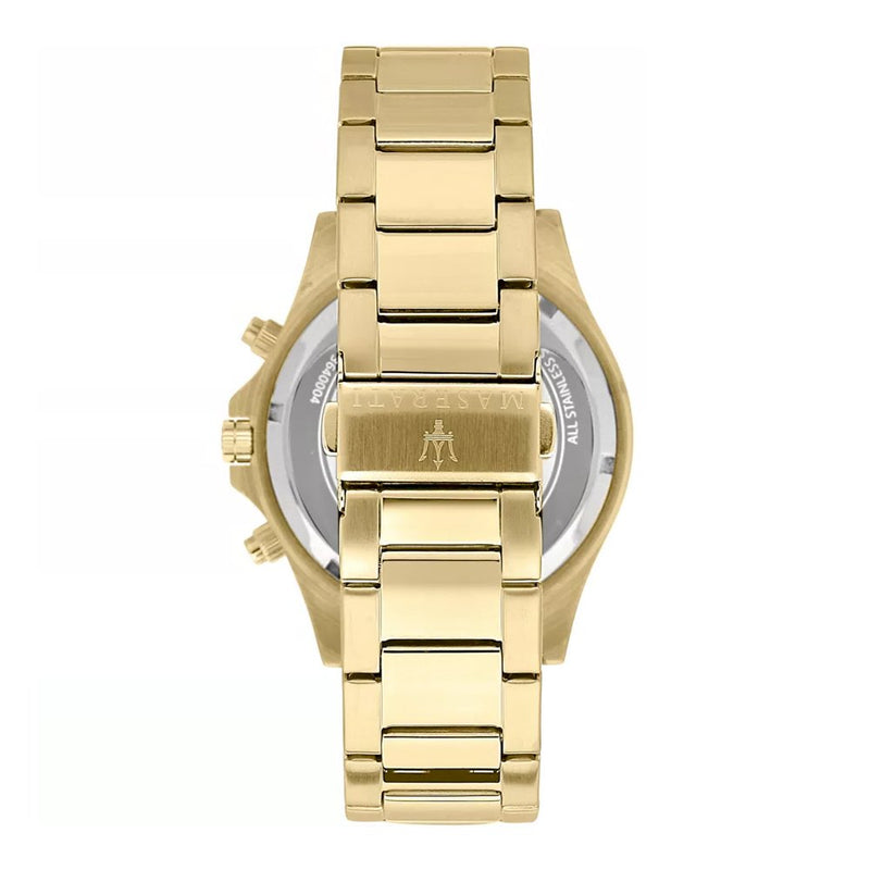 Shop Maserati SFIDA Quartz Yellow Dial Gold Strap Watch For Men - R8873640005 in USA
