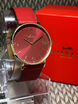 Coach Perry Red Dial Red Leather Strap Watch for Women - 14503867 Buy Now By Coach