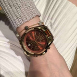 Michael Kors Bradshaw Burgundy Dial Two Tone Steel Strap Watch for Women - MK6270 Buy Now By Michael Kors