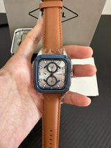 Fossil Inscription Multifunction Silver Dial Brown Leather Strap Watch for Men - BQ2658 Buy Now By Fossil