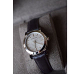 Shop Burberry The City White Dial Black Leather Strap Watch for Women - BU9206 in USA