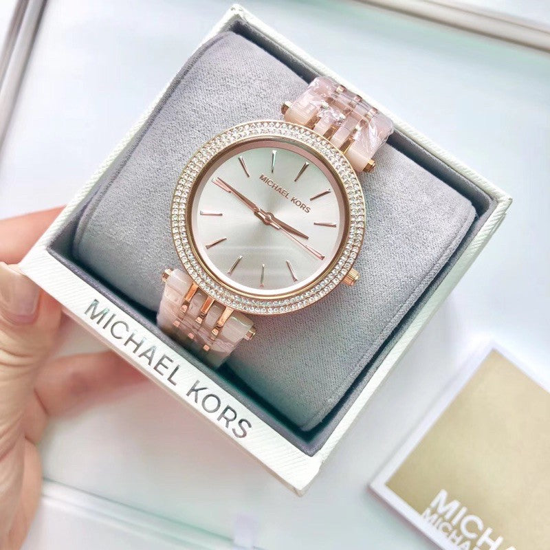 Michael Kors Darci Rose Gold Dial Two Tone Steel Strap Watch for Women - MK4327 Buy Now By Michael Kors