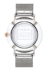 Coach Perry White Dial Silver Mesh Bracelet Watch for Women - 14503124 Buy Now By Coach