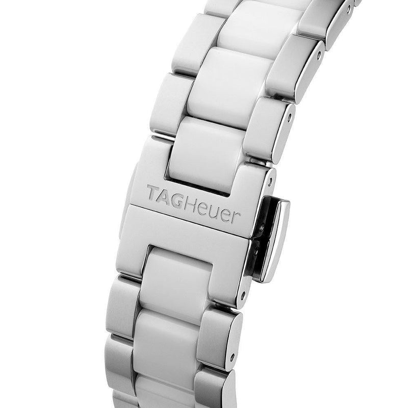 Shop Tag Heuer Aquaracer Diamonds White Dial Two Tone Steel Strap Watch for Women - WAY131H.BA0914 in USA