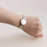 Marc Jacobs Baker White Dial Two Tone Steel Strap Watch for Women - MBM3331 Buy Now By Marc Jacobs