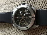 Bulova Marine Star Chronograph Black Dial Black Rubber Strap Watch for Men - 98B127 Buy Now By Bulova