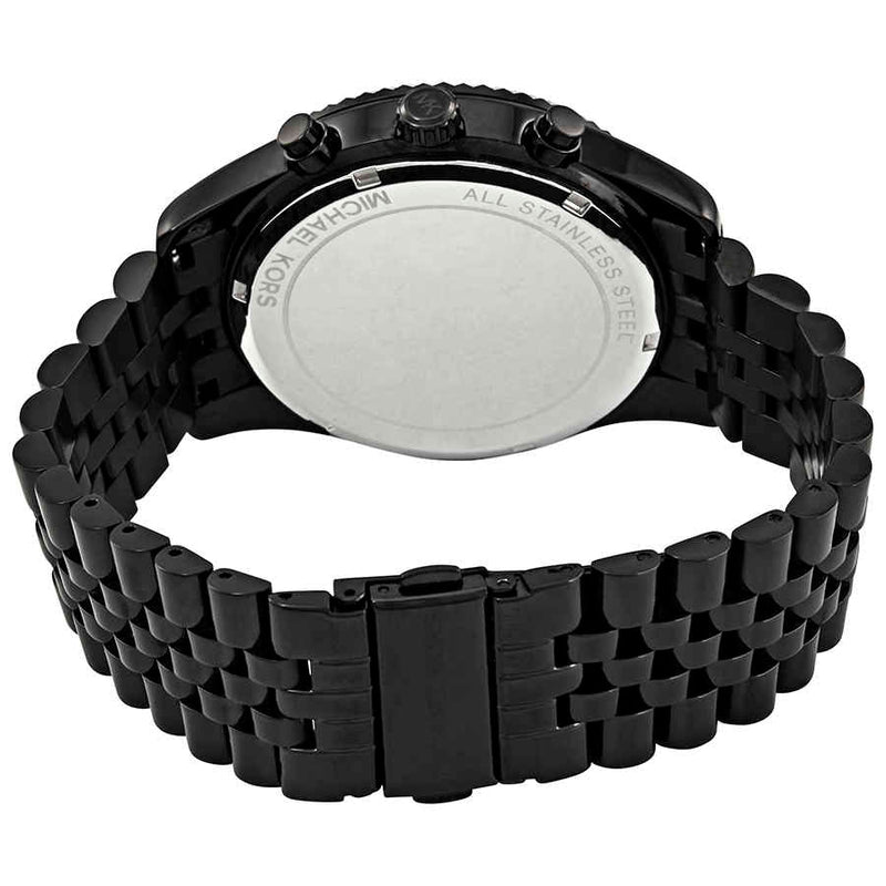 Michael Kors Lexington Chronograph Crystals Silver Dial Black Steel Strap Watch for Men - MK8605 Buy Now By Michael Kors