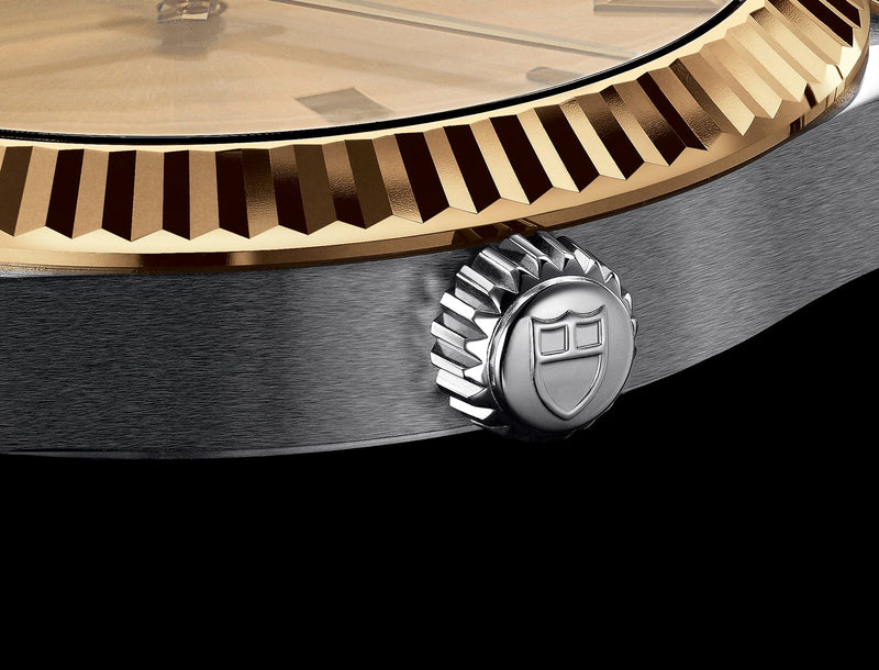 Tudor Style Automatic Gold Dial Two Tone Steel Strap Watch for Men - M12713-0001 Buy Now By Tudor