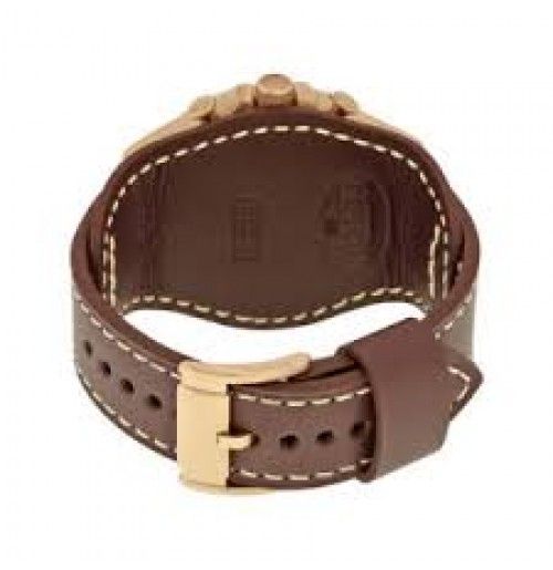 Shop Fossil Nate Chronograph Blue Dial Brown Leather Strap Watch for Men - JR1505 in USA