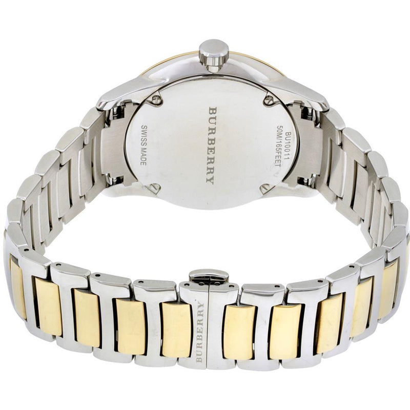 Shop Burberry The Classic Gold Dial Two Tone Steel Strap Watch for Men - BU10011 in USA