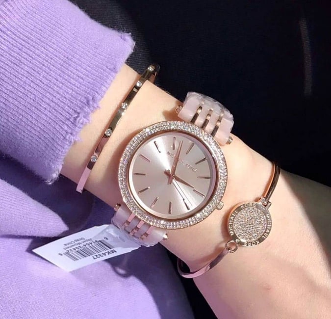 Michael Kors Darci Rose Gold Dial Two Tone Steel Strap Watch for Women - MK4327 Buy Now By Michael Kors