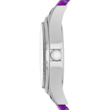 Shop Marc Jacobs Baby Dave Silver Dial Purple Leather Strap Watch for Women - MBM1262 in USA