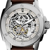Fossil Modern Machine Automatic Skeleton White Dial Brown Leather Strap Watch for Women - ME3083 Buy Now By Fossil