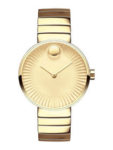 Shop Movado Edge Gold Dial Gold Steel Strap Watch for Women - 3680014 in USA