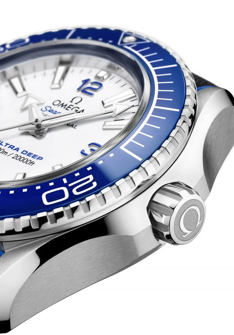 Shop Omega Planet Ocean 6000M Co Axial Master Chronometer 45.5mm White Dial Black Rubber Strap Watch for Men - 21532462104001 in USA