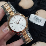 Michael Kors Runway White Dial Two Tone Stainless Steel Strp Watch for Women - MK3204A Buy Now By Michael Kors