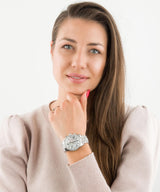 Michael Kors Lexington Chronograph White Dial Silver Steel Strap Watch For Women - MK7243 Buy Now By Michael Kors