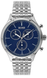 Shop Hugo Boss Companion Blue Dial Silver Steel Strap Watch for Men - 1513653 in USA