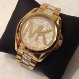 Michael Kors Bradshaw Gold Dial Gold Steel Strap Watch for Women - MK6487