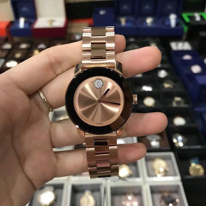 Movado Bold Rose Gold Dial Rose Gold Steel Strap Watch for Women - 3600086 Buy Now By Movado