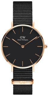 Daniel Wellington Classic Bayswater Black Dial Black NATO Strap Watch For Women - DW00100281 Buy Now By Daniel Wellington