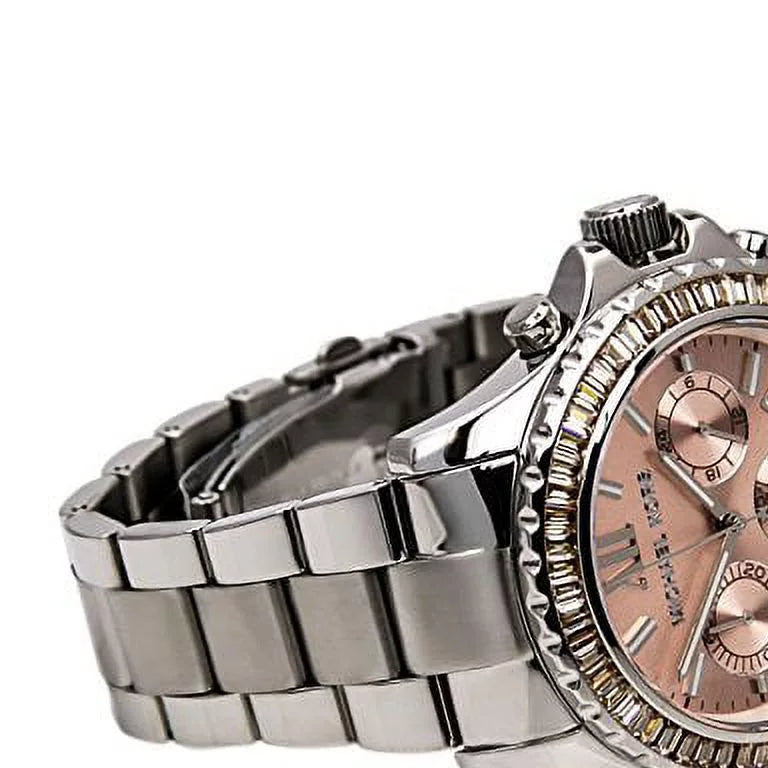 Michael Kors Everest Chronograph Gold Dial Silver Steel Strap Watch For Women - MK5870 Buy Now By Michael Kors