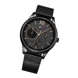 Shop Tommy Hilfiger Damon Quartz Black Dial Black Mesh Bracelet Watch for Men - 1791420 in USA