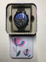 Fossil Neutra Chronograph Blue Dial Silver Mesh Bracelet Watch for Men - FS5383 Buy Now By Fossil
