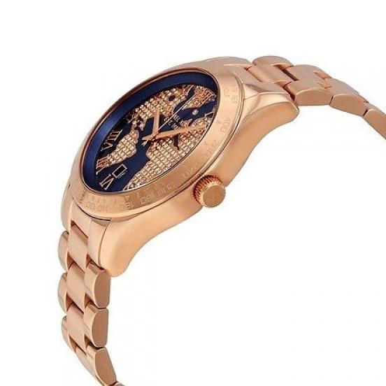 Michael Kors Layton Rose Gold Dial Rose Gold Steel Strap Watch for Women - MK6395 Buy Now By Michael Kors