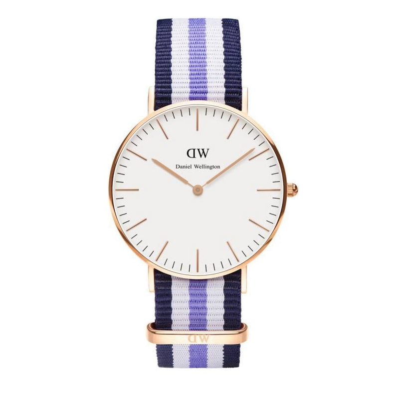 Daniel Wellington Classic Trinity White Dial Three Tone Nylon Strap Watch For Women - 0509DW Buy Now By Daniel Wellington