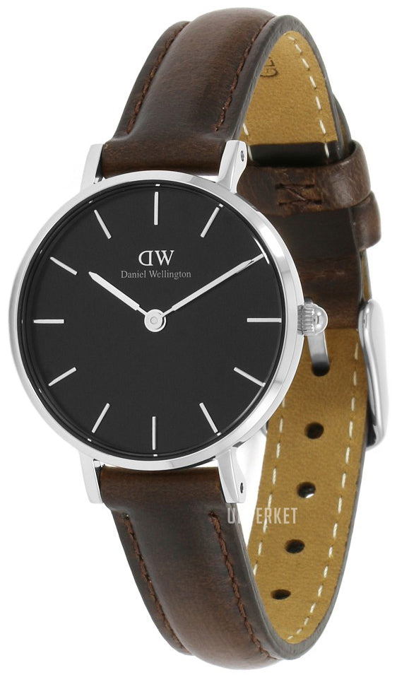 Daniel Wellington Classic Petite Bristol Black Dial Brown Leather Strap Watch For Women - DW00100233 Buy Now By Daniel Wellington