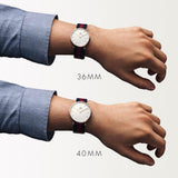 Shop Daniel Wellington Classic Oxford White Dial Two Tone NATO Strap Watch For Men - DW00100001 in USA