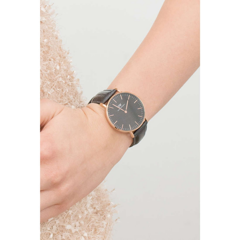 Daniel Wellington Classic Reading Black Dial Black Leather Strap Watch For Women - DW00100141 Buy Now By Daniel Wellington