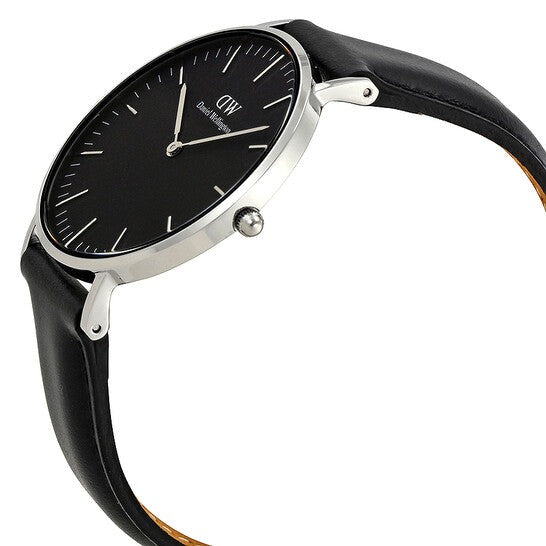Daniel Wellington Classic Sheffield Black Dial Black Leather Strap Watch For Women - DW00100145 Buy Now By Daniel Wellington