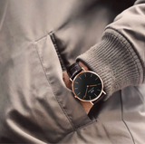 Daniel Wellington Classic York Black Dial Brown Leather Strap Watch For Women - DW00100140 Buy Now By Daniel Wellington