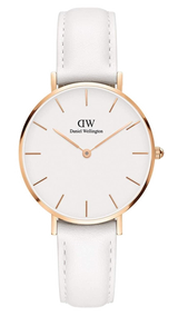 Daniel Wellington Petite Bondi White Dial White Leather Strap Watch for Women - DW00100189 Buy Now By Daniel Wellington