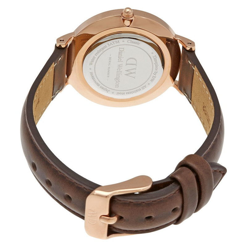 Daniel Wellington Classic Petite Bristol Black Dial Brown Leather Strap Watch For Women - DW00100165 Buy Now By Daniel Wellington