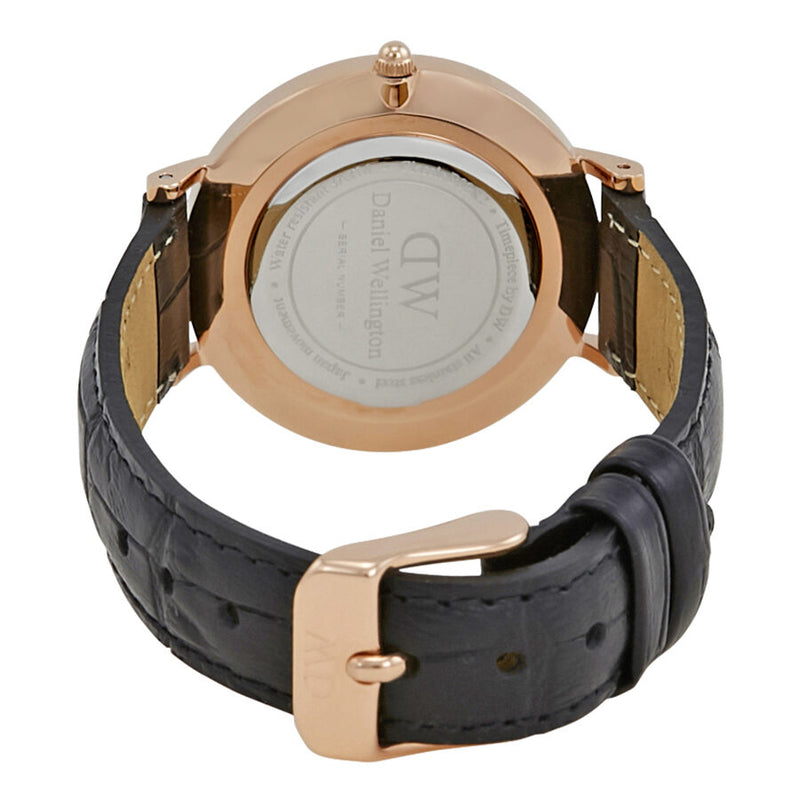 Daniel Wellington Classic Petite Reading Black Dial Black Leather Strap Watch For Women - DW00100167 Buy Now By Daniel Wellington